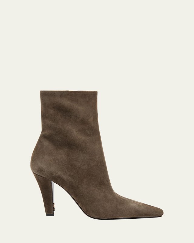 95mm Jill Suede Ankle Booties
